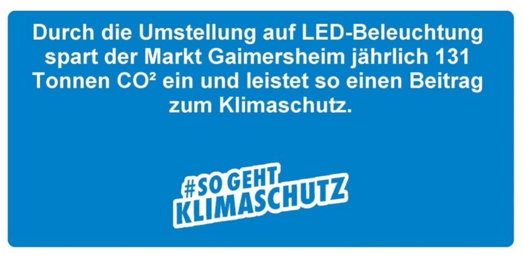 Hinweis zur LED-Umrüstung und zum Klimaschutz